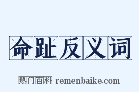 命趾反义词是什么意思的图片